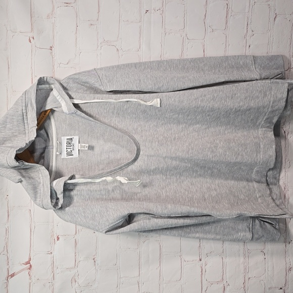 Victoria's Secret Tops - Victorias Secret Victoria Sport Deep VNeck Gray Sweatshirt Hoodie Women Size S/M